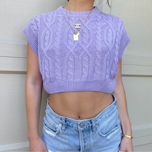 Boutique Purple Sweater Vest